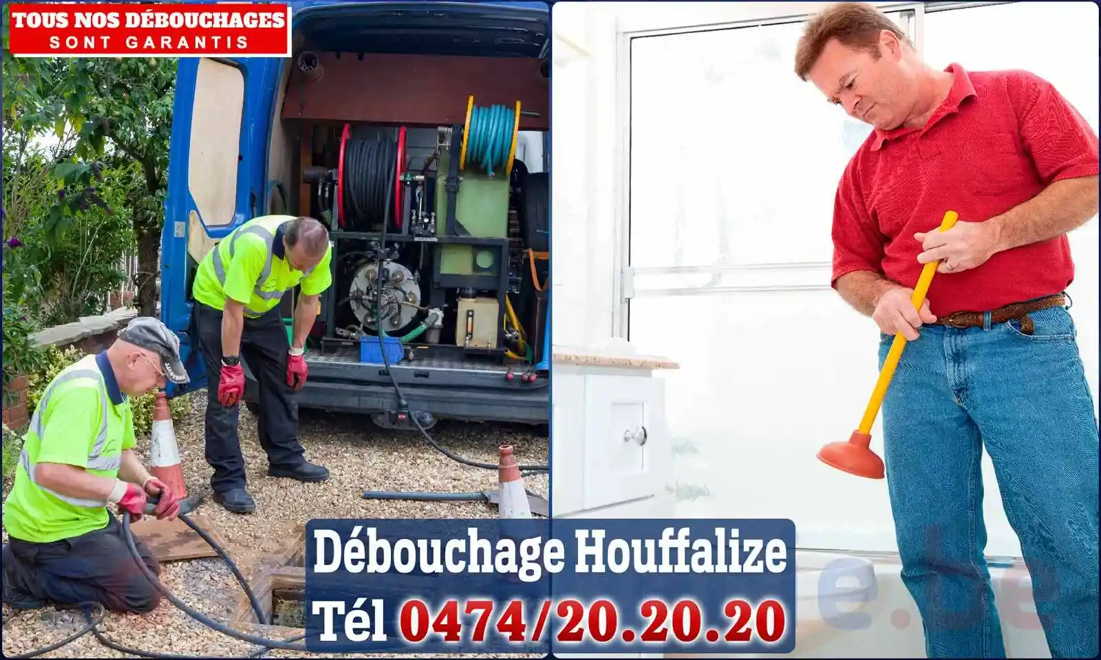 Débouchage canalisation Houffalize - SOS Plomberie
