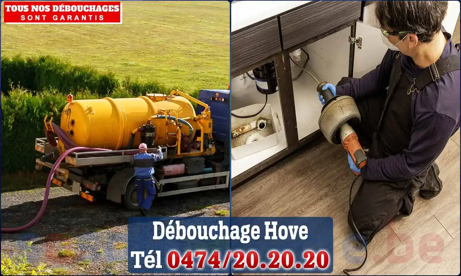 Débouchage canalisation Hove - SOS Plomberie