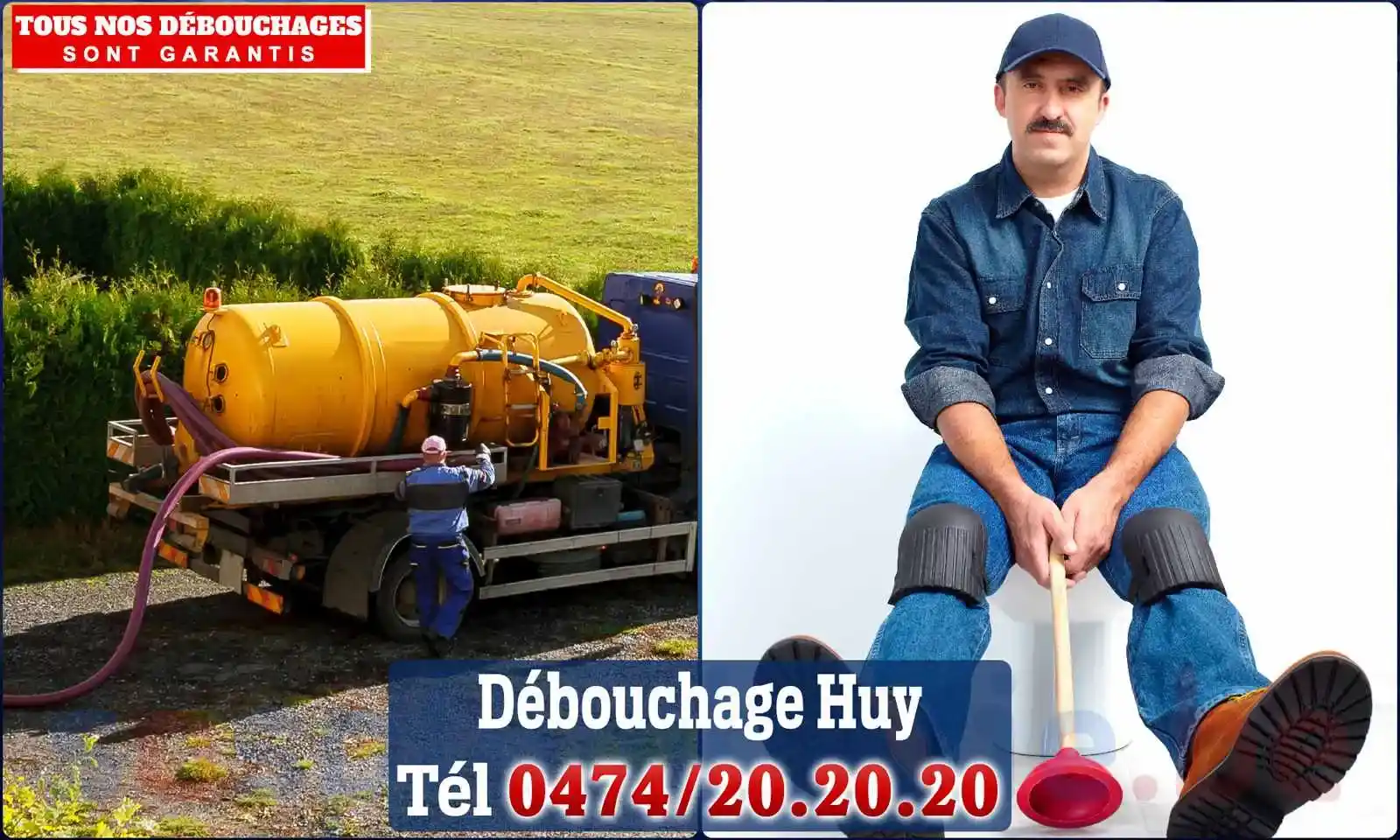 Débouchage canalisation Huy - SOS Plomberie