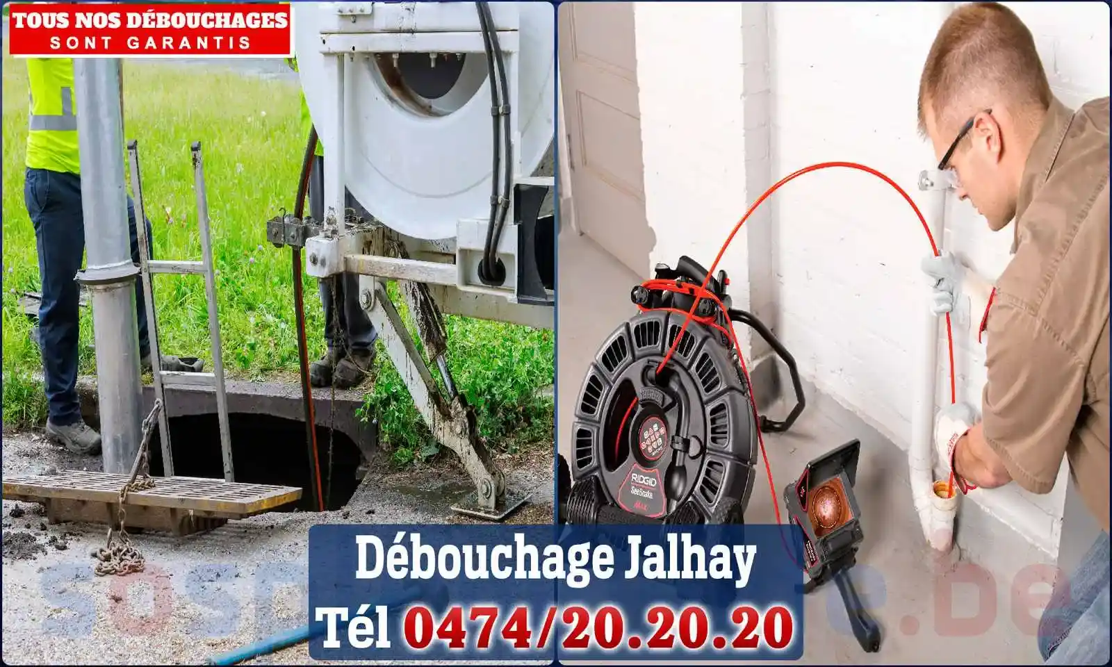 Débouchage canalisation Jalhay - SOS Plomberie
