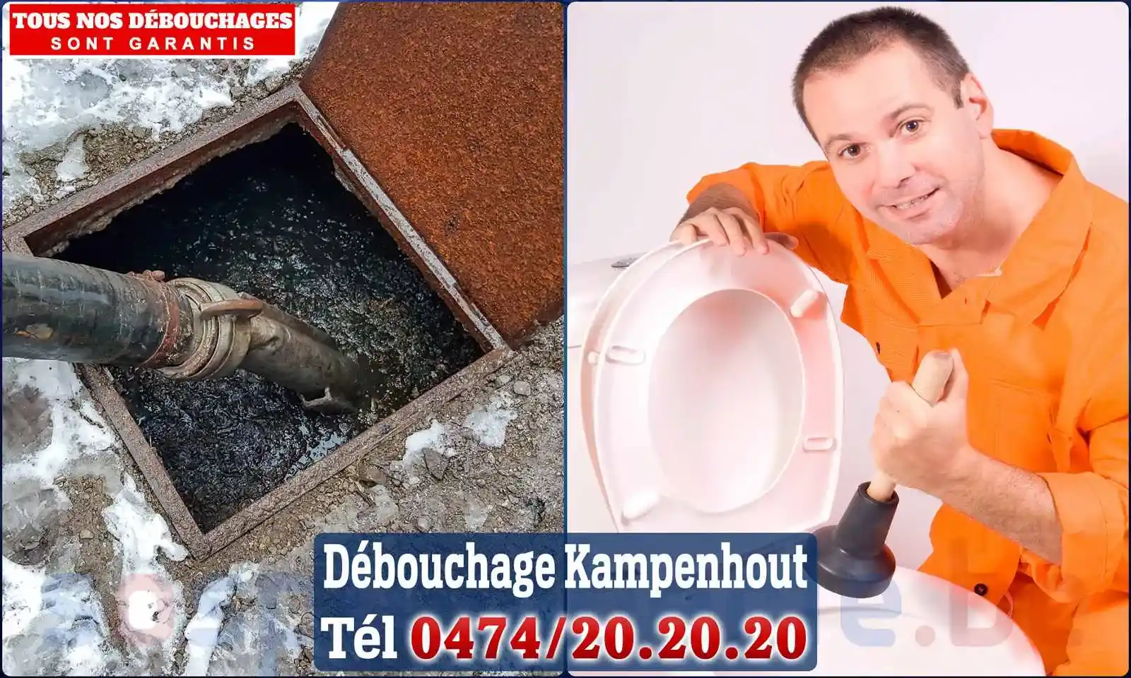Débouchage canalisation Kampenhout - SOS Plomberie