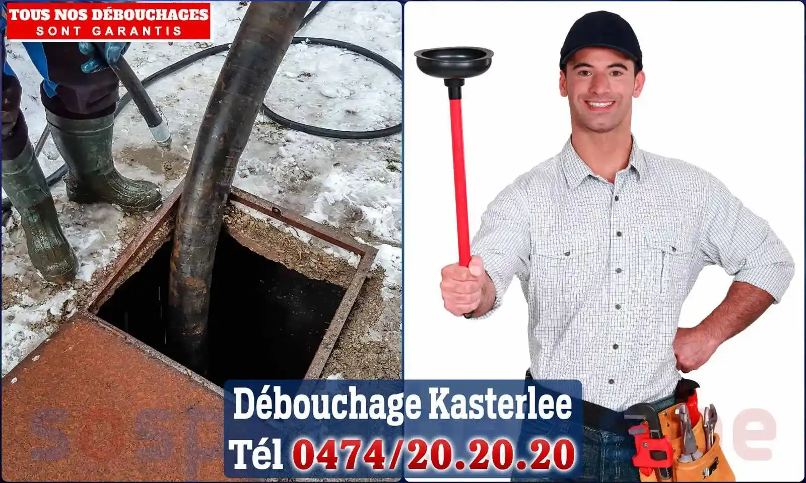 Débouchage canalisation Kasterlee - SOS Plomberie