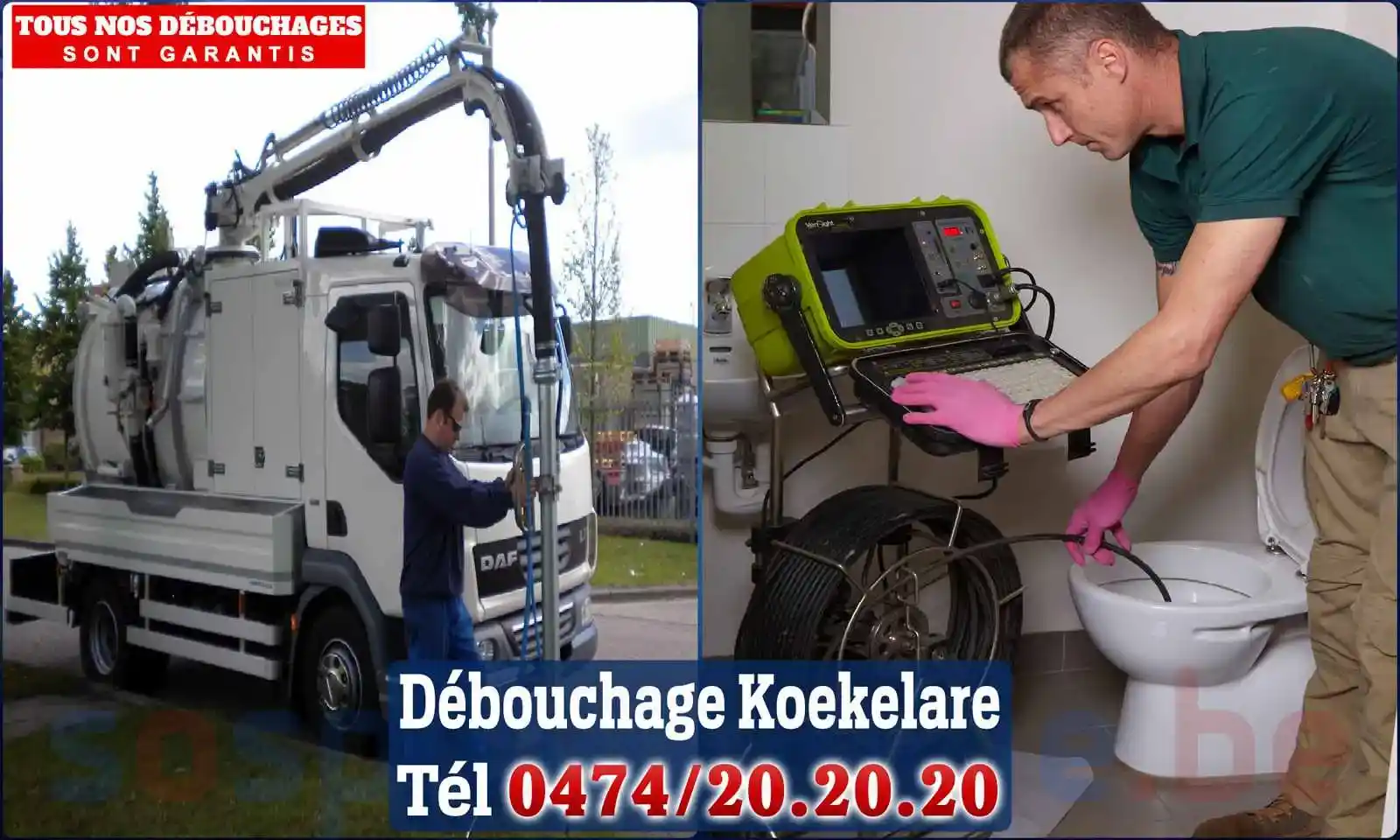 Débouchage canalisation Koekelare - SOS Plomberie