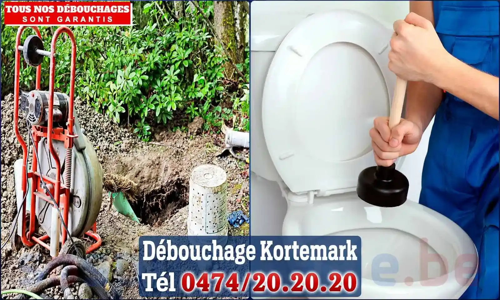 Débouchage canalisation Kortemark - SOS Plomberie