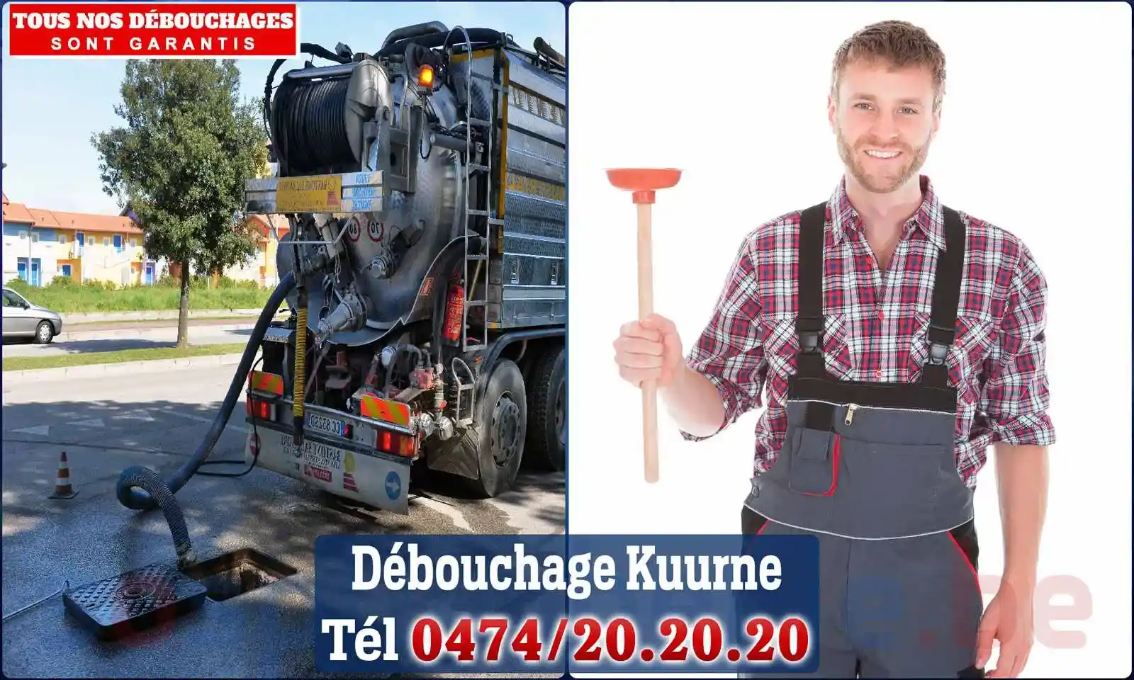 Débouchage canalisation Kuurne - SOS Plomberie