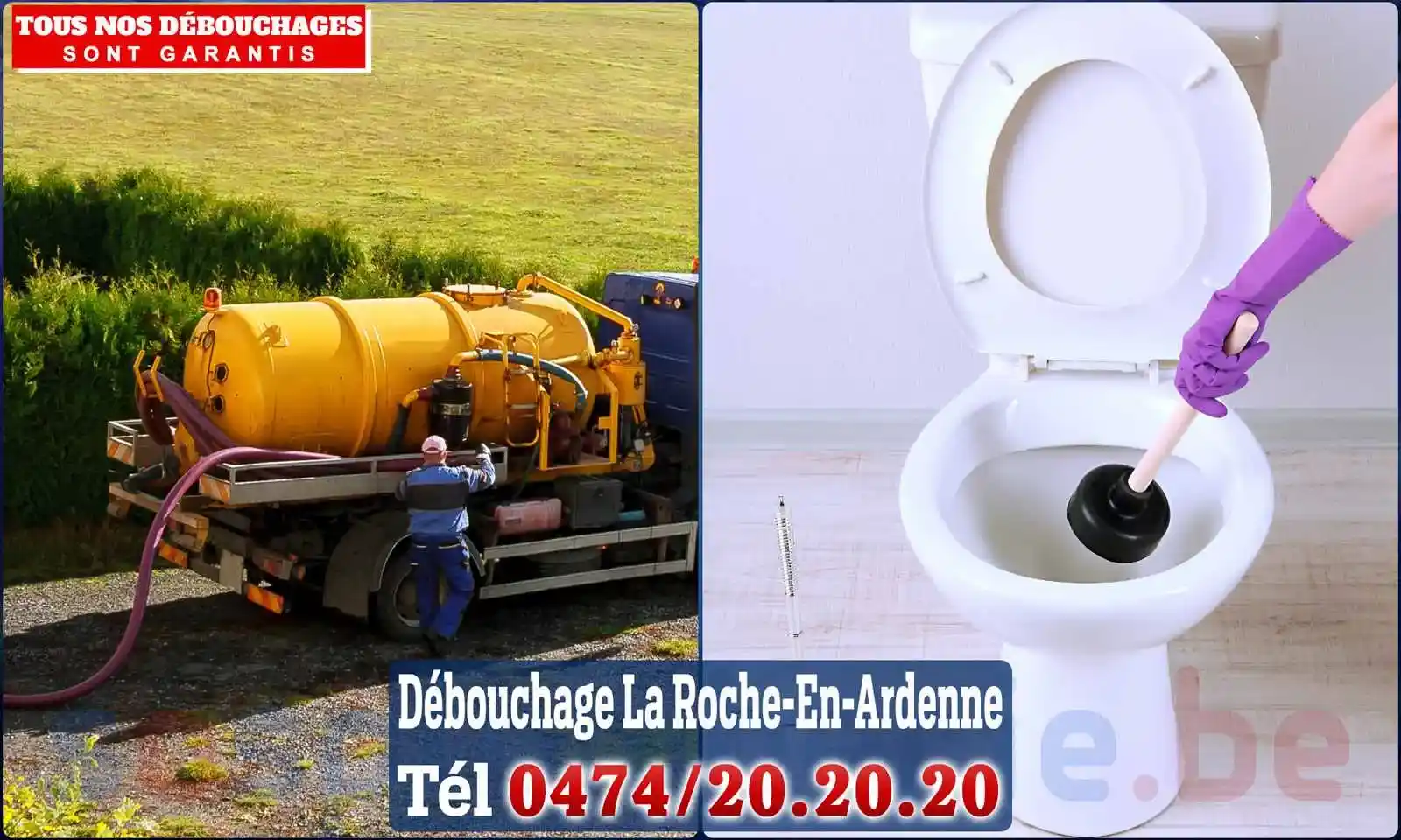 Débouchage canalisation La Roche-en-Ardenne - SOS Plomberie