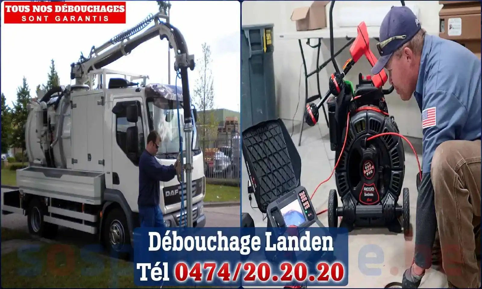 Débouchage canalisation Landen - SOS Plomberie