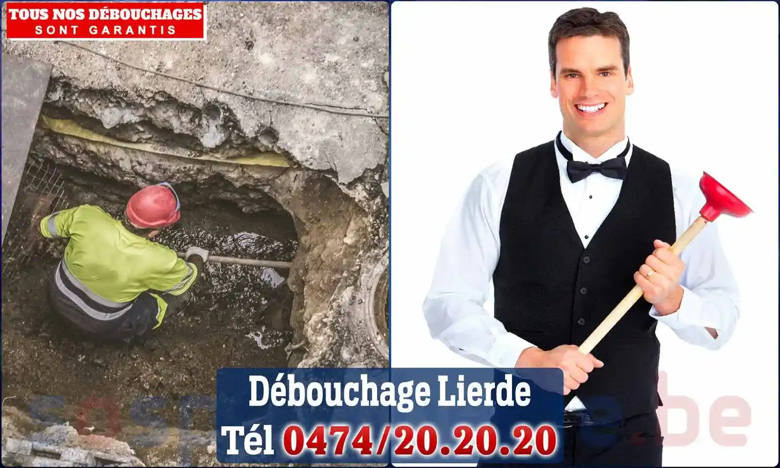 Débouchage canalisation Lierde - SOS Plomberie