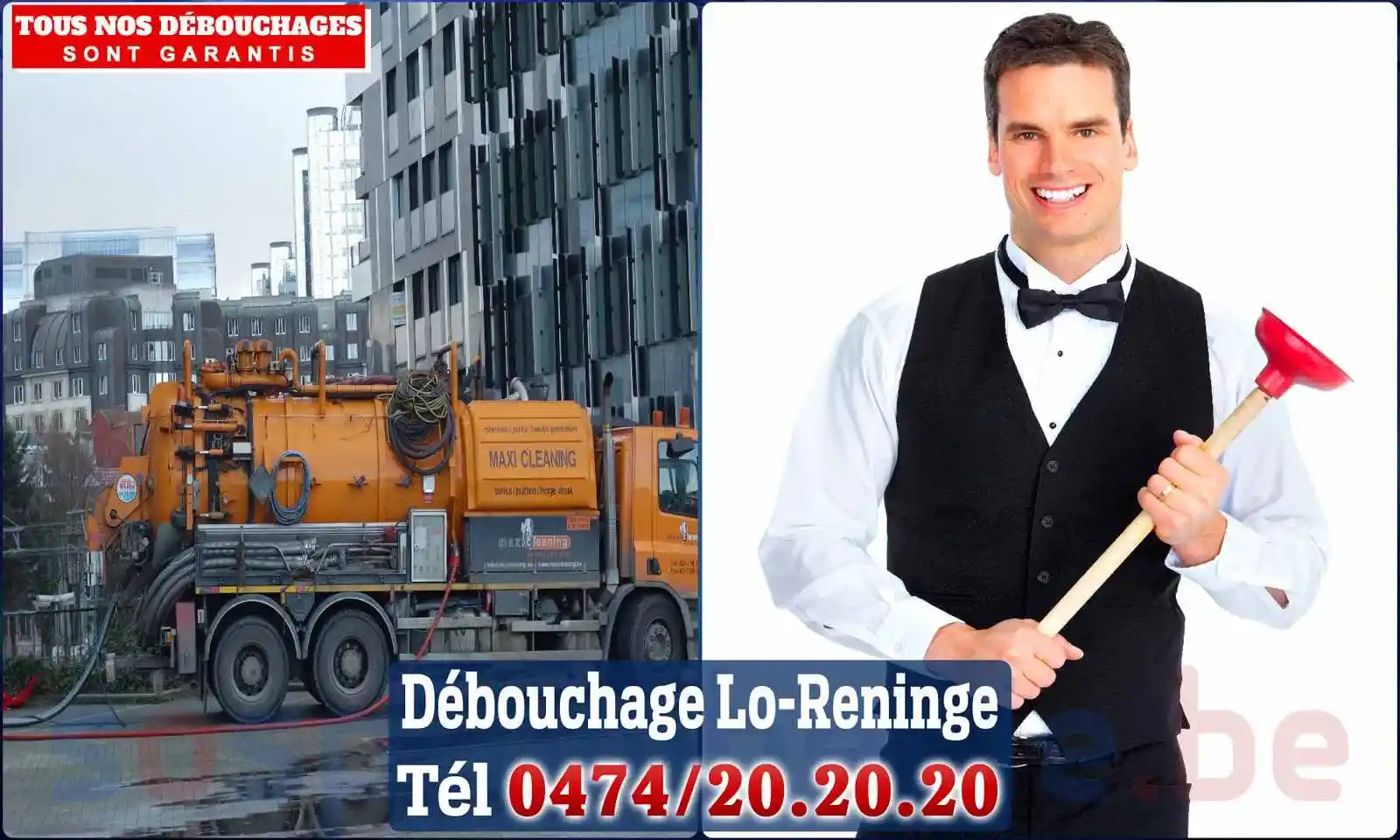 Débouchage canalisation Lo-Reninge - SOS Plomberie