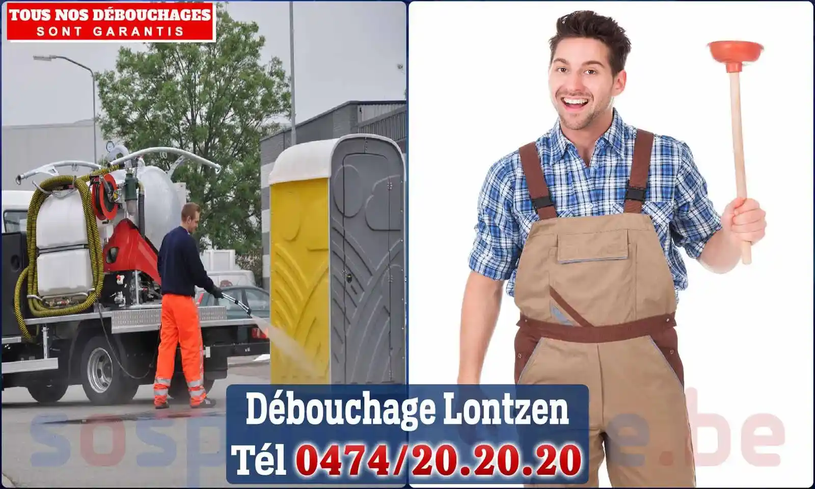 Débouchage canalisation Lontzen - SOS Plomberie