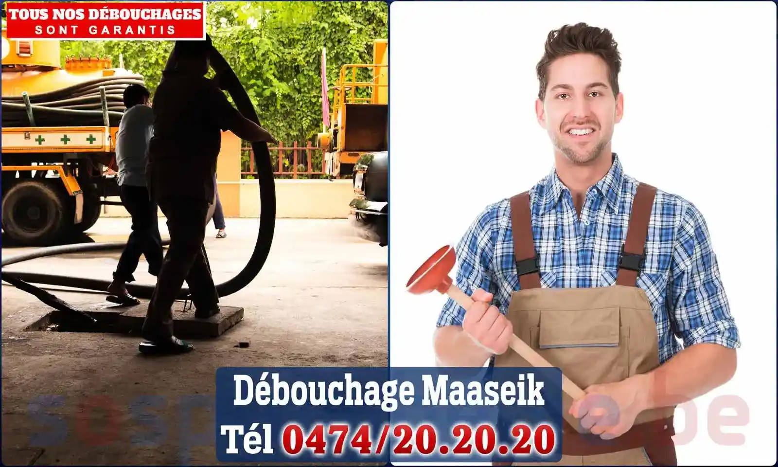 Débouchage canalisation Maaseik - SOS Plomberie