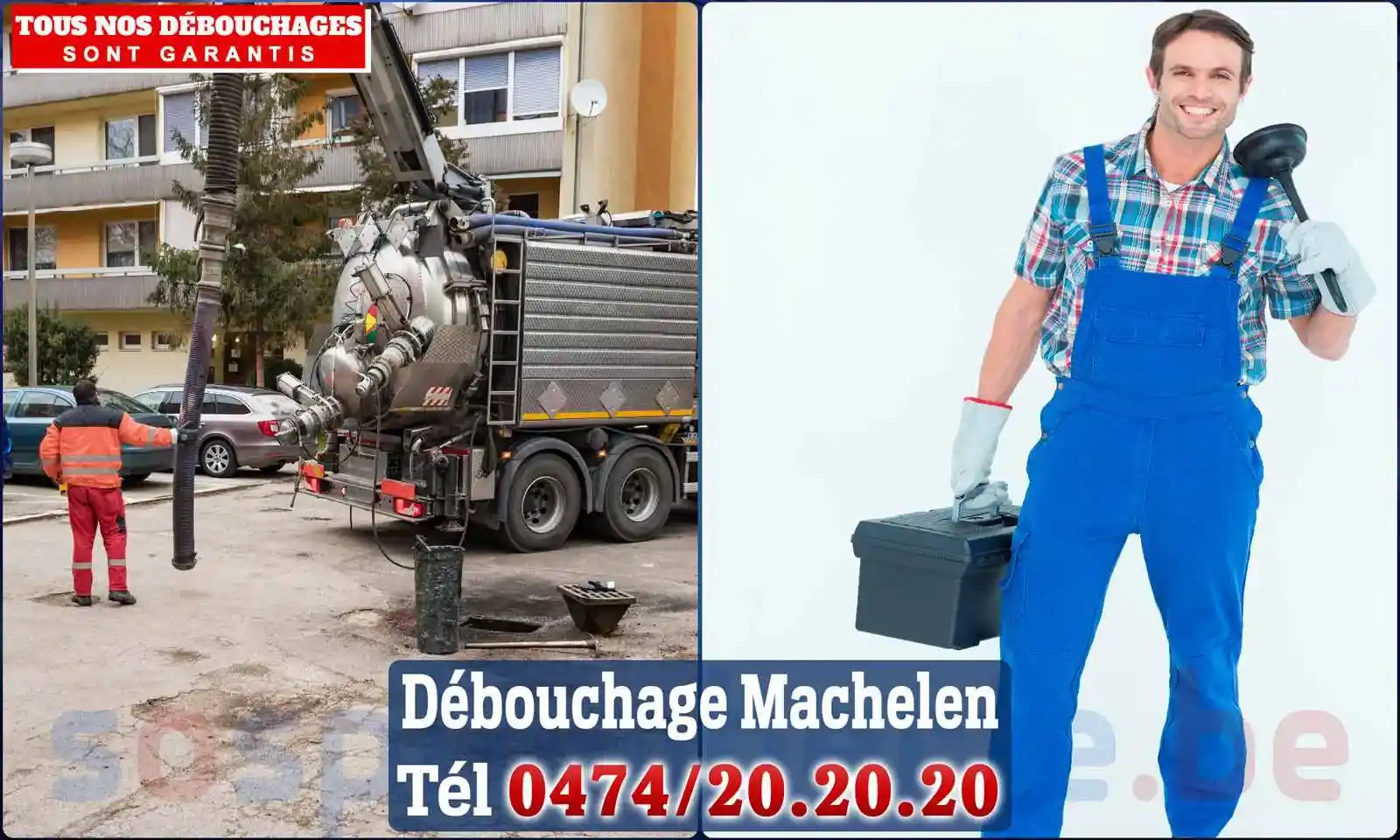 Débouchage canalisation Machelen - SOS Plomberie