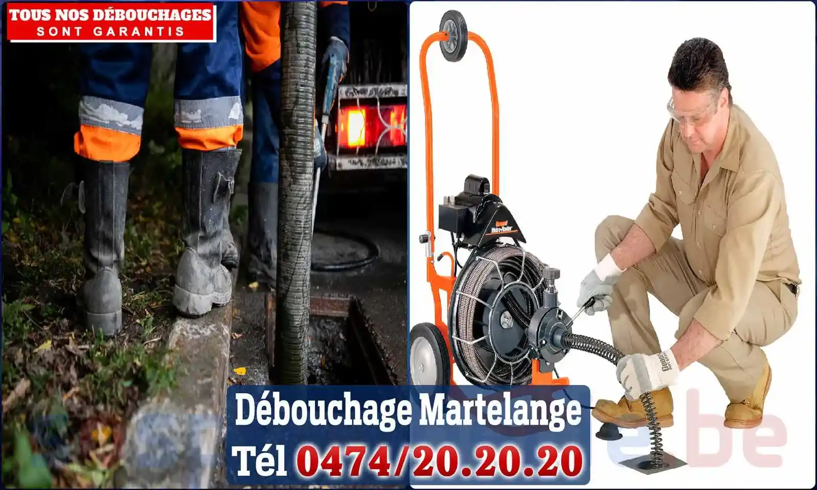 Débouchage canalisation Martelange - SOS Plomberie