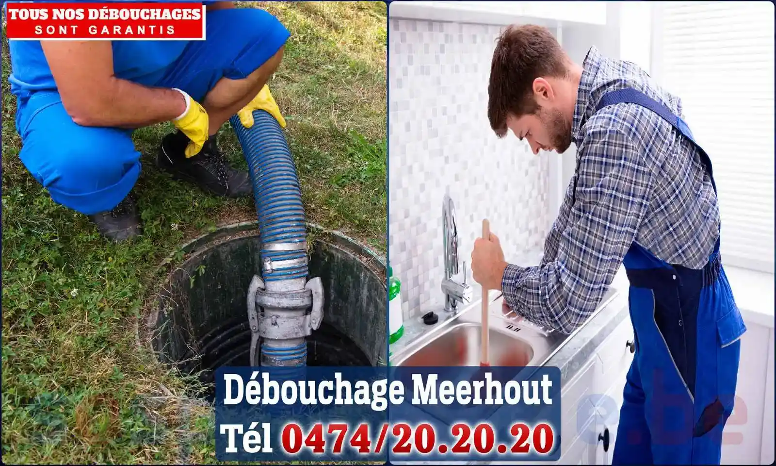 Débouchage canalisation Meerhout - SOS Plomberie