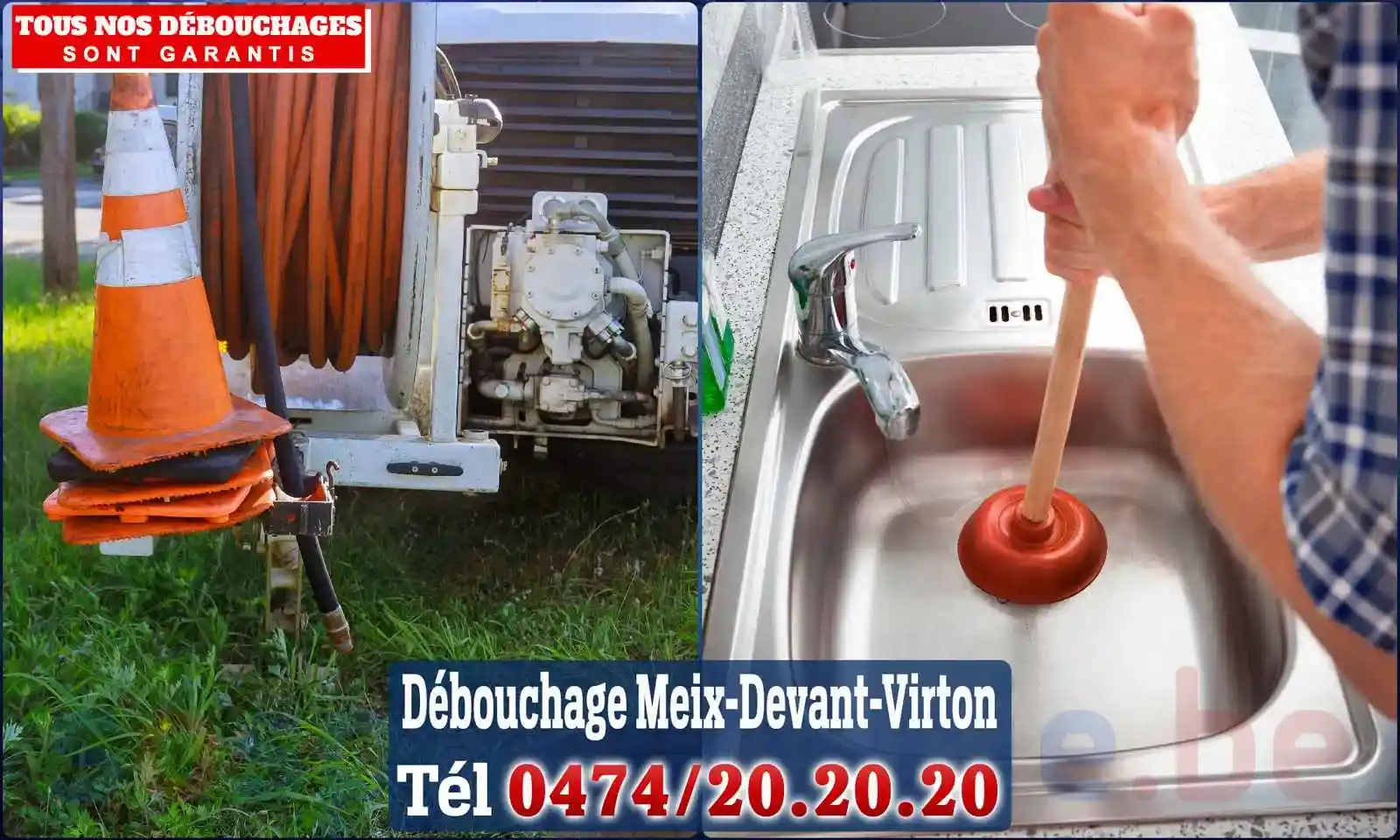 Débouchage canalisation Meix-devant-Virton - SOS Plomberie