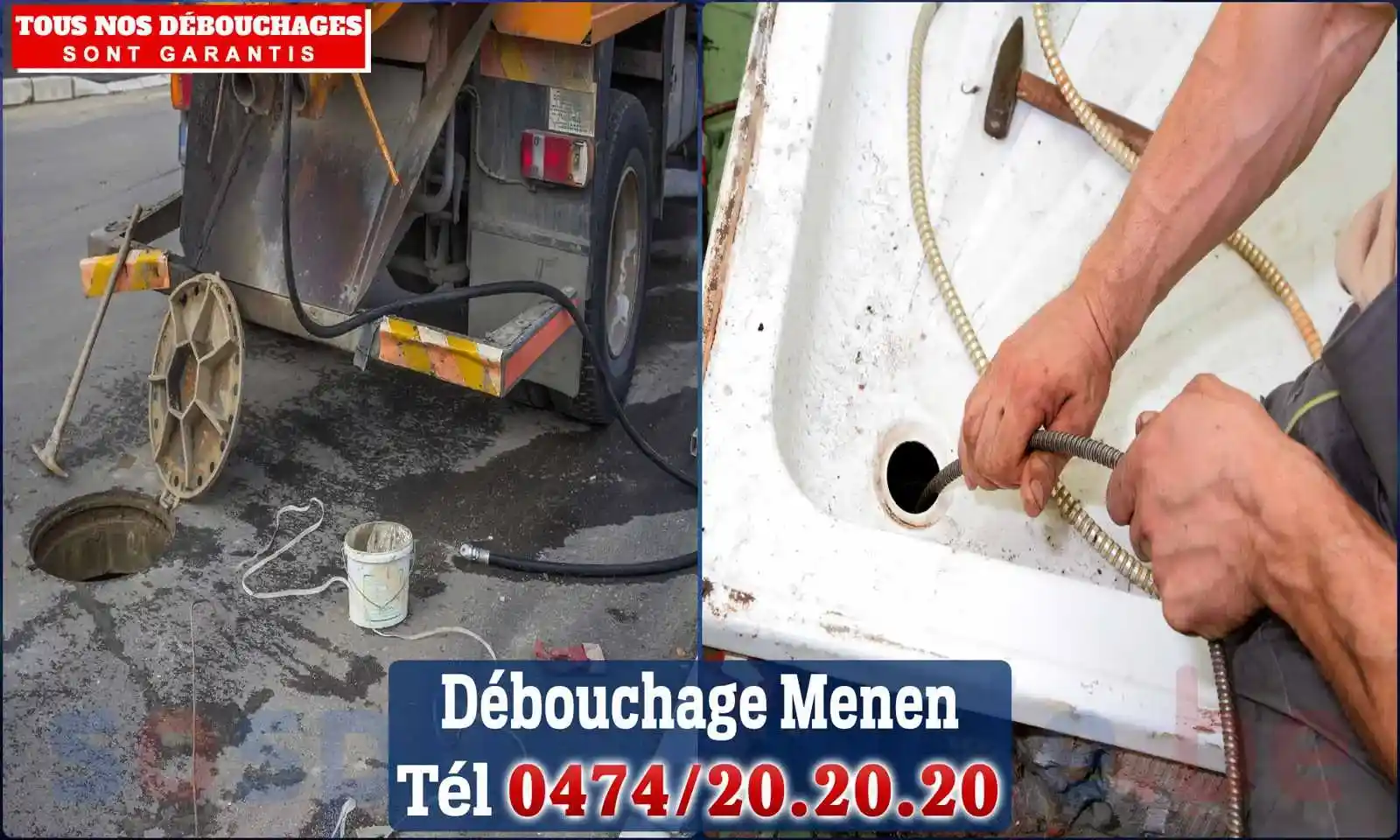 Débouchage canalisation Menen - SOS Plomberie