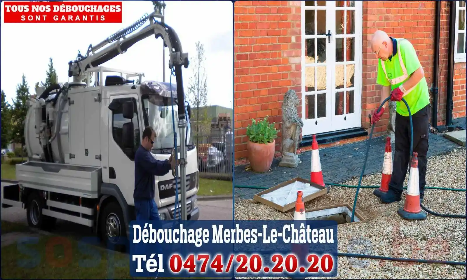 Débouchage canalisation Merbes-le-Château - SOS Plomberie