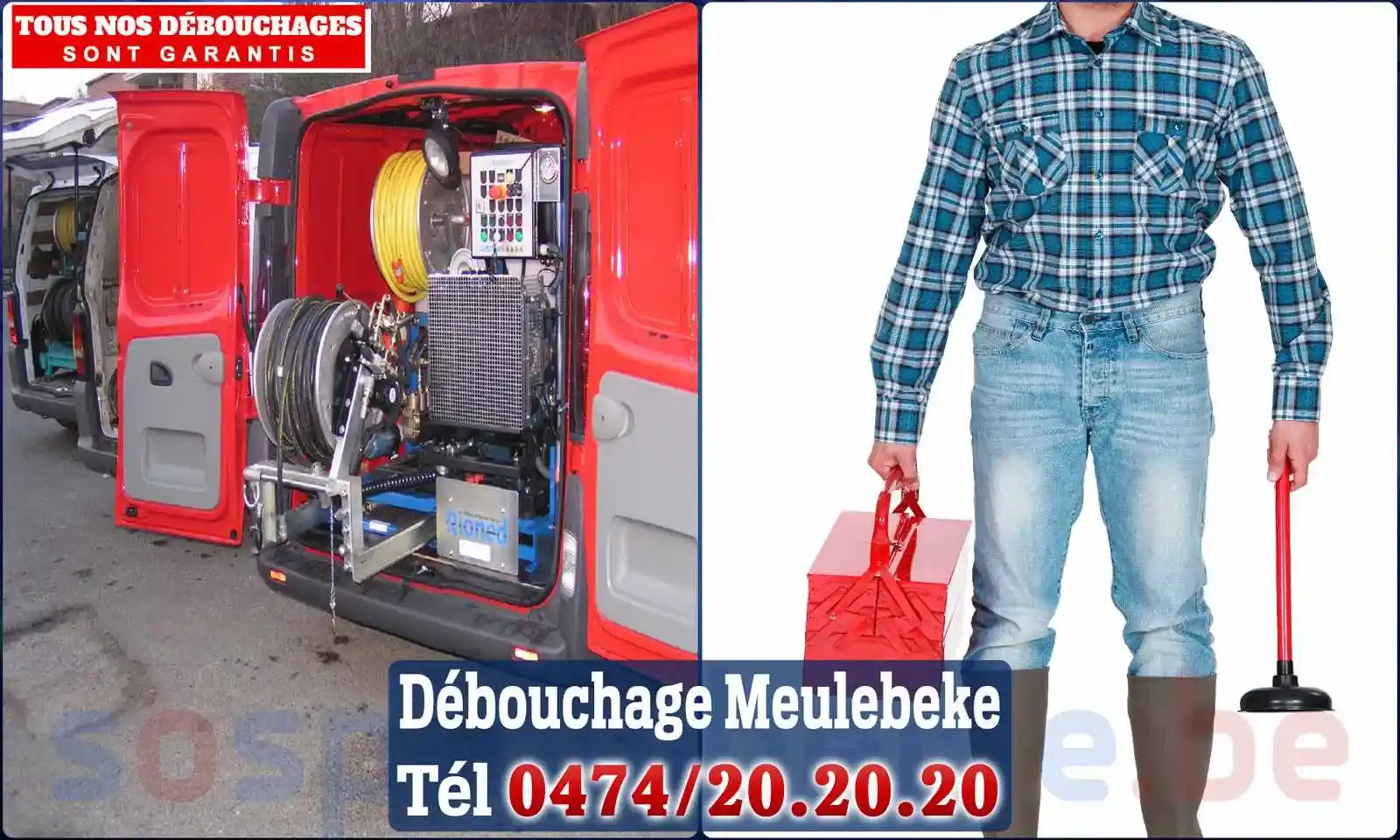 Débouchage canalisation Meulebeke - SOS Plomberie