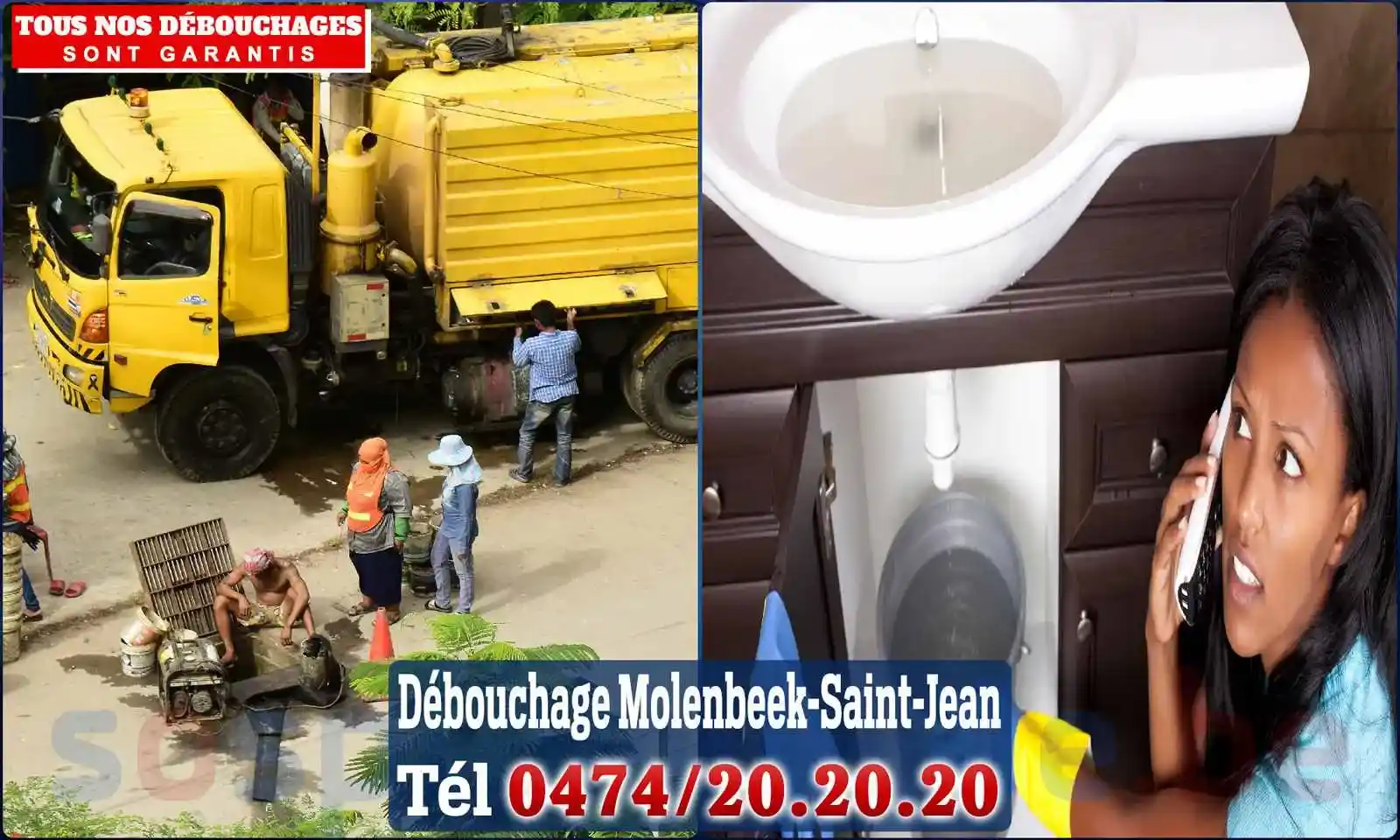 Débouchage canalisation Molenbeek-Saint-Jean - SOS Plomberie