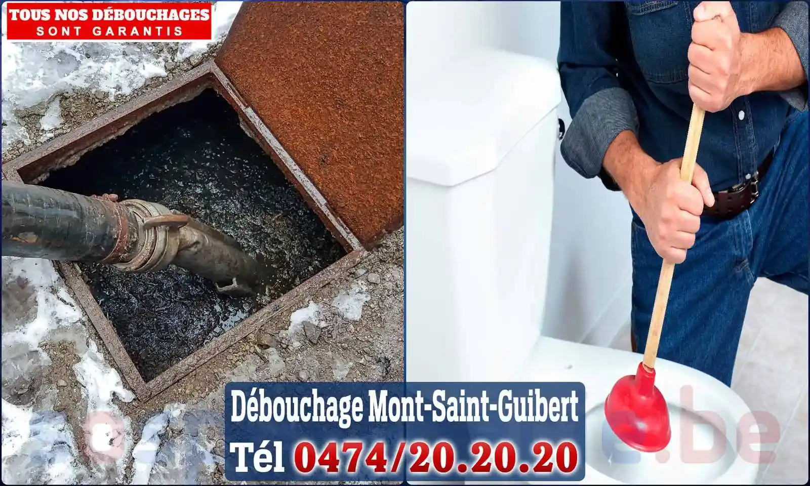 Débouchage canalisation Mont-Saint-Guibert - SOS Plomberie