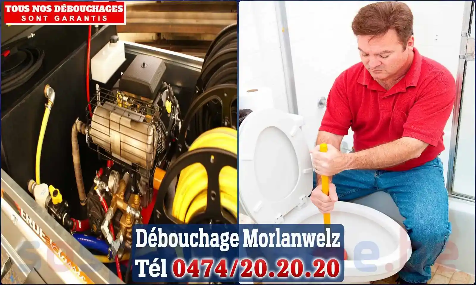 Débouchage canalisation Morlanwelz - SOS Plomberie