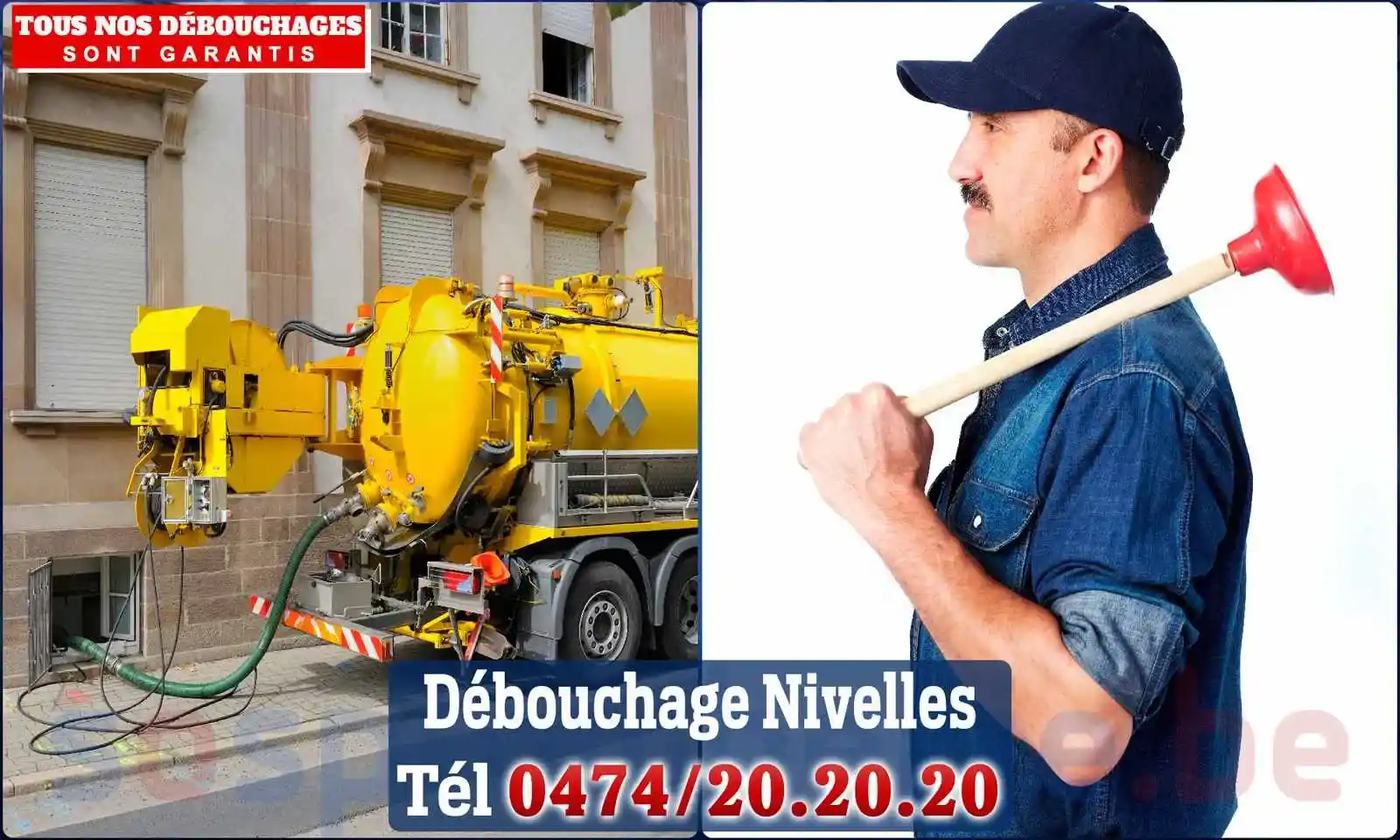 Débouchage canalisation Nivelles - SOS Plomberie