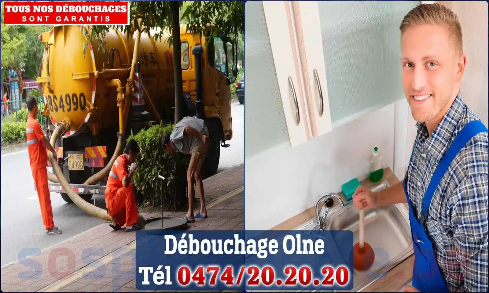 Débouchage canalisation Olne - SOS Plomberie