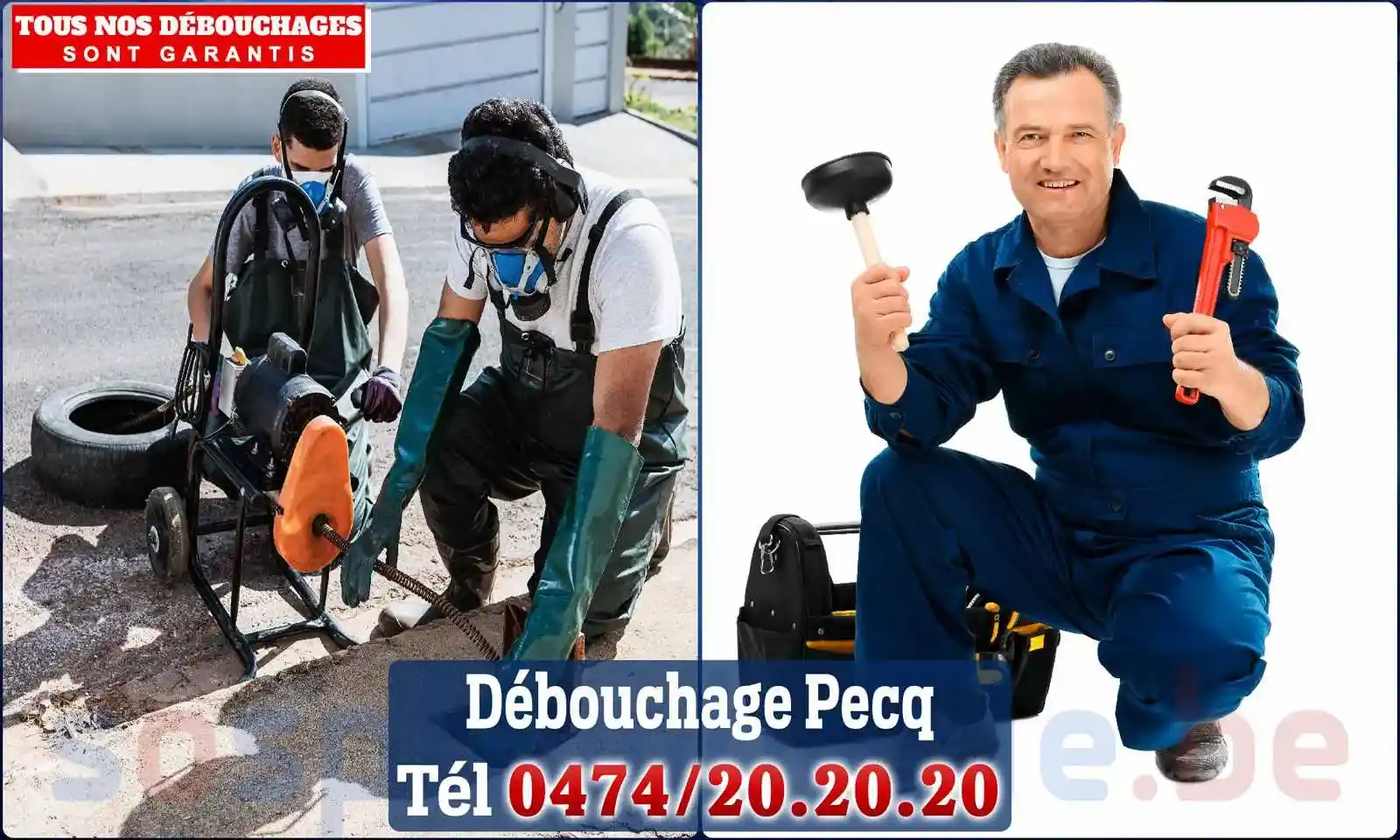 Débouchage canalisation Pecq - SOS Plomberie