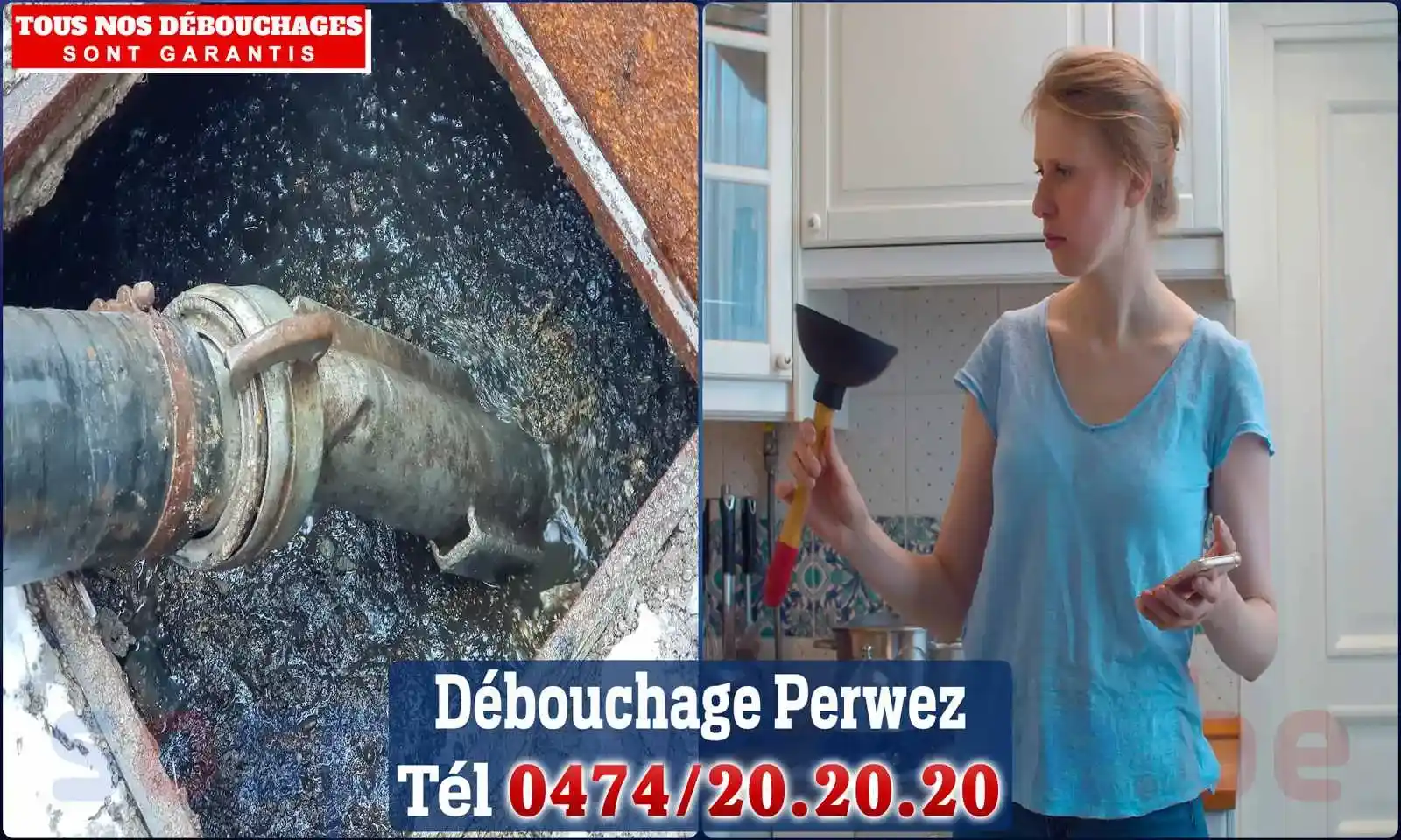 Débouchage canalisation Perwez - SOS Plomberie