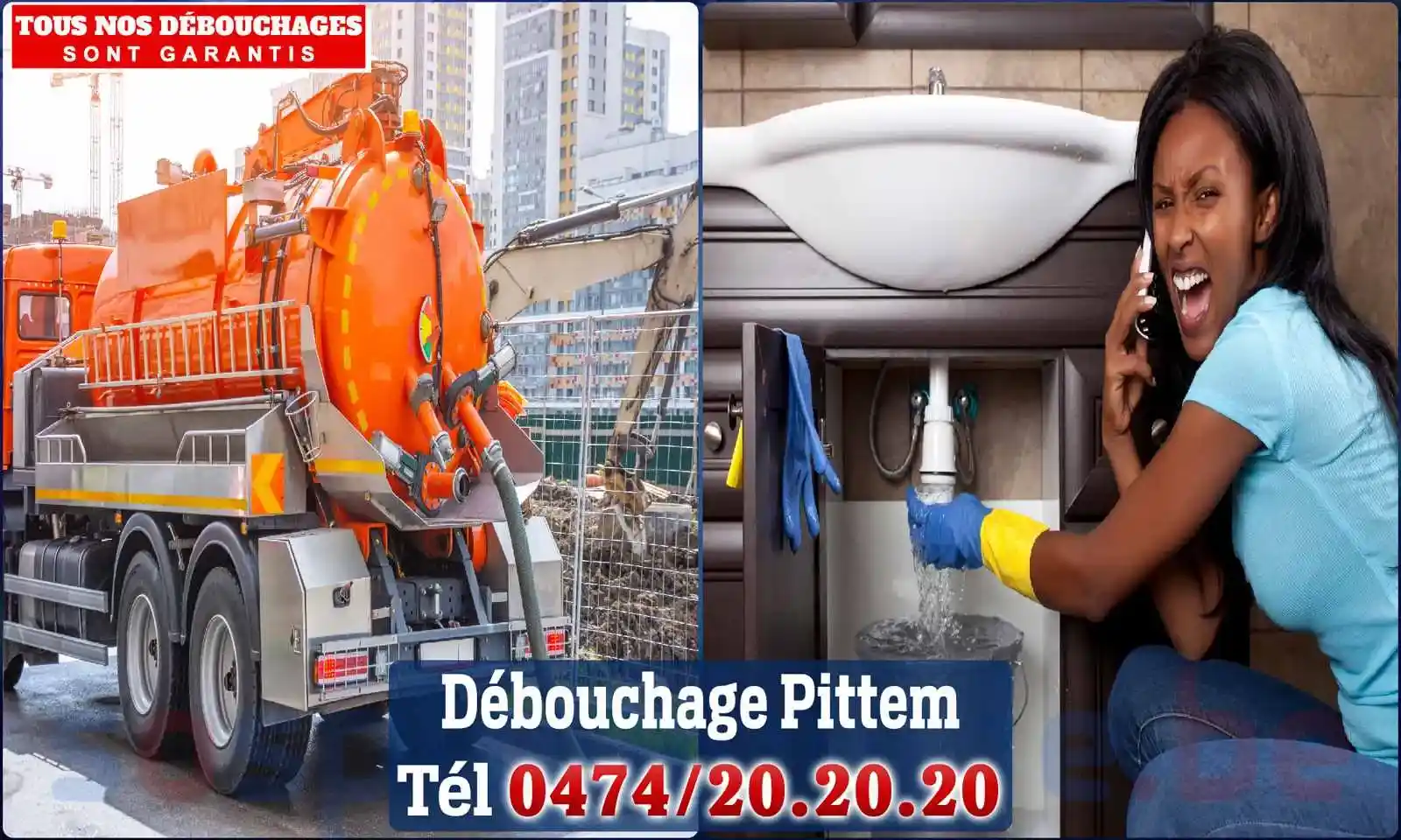 Débouchage canalisation Pittem - SOS Plomberie
