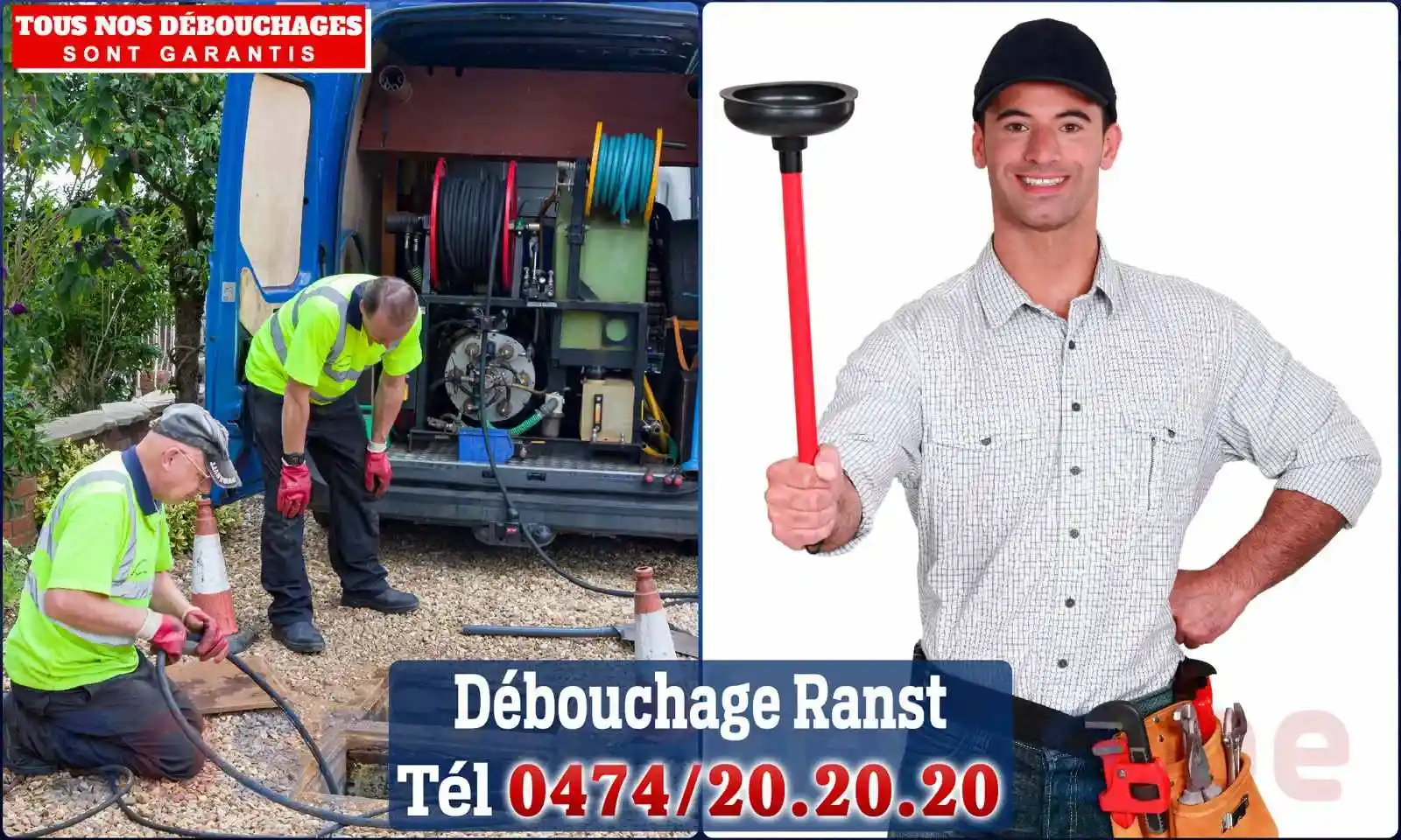 Débouchage canalisation Ranst - SOS Plomberie