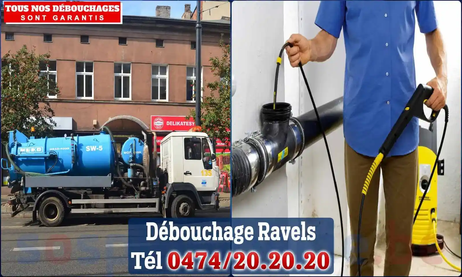 Débouchage canalisation Ravels - SOS Plomberie