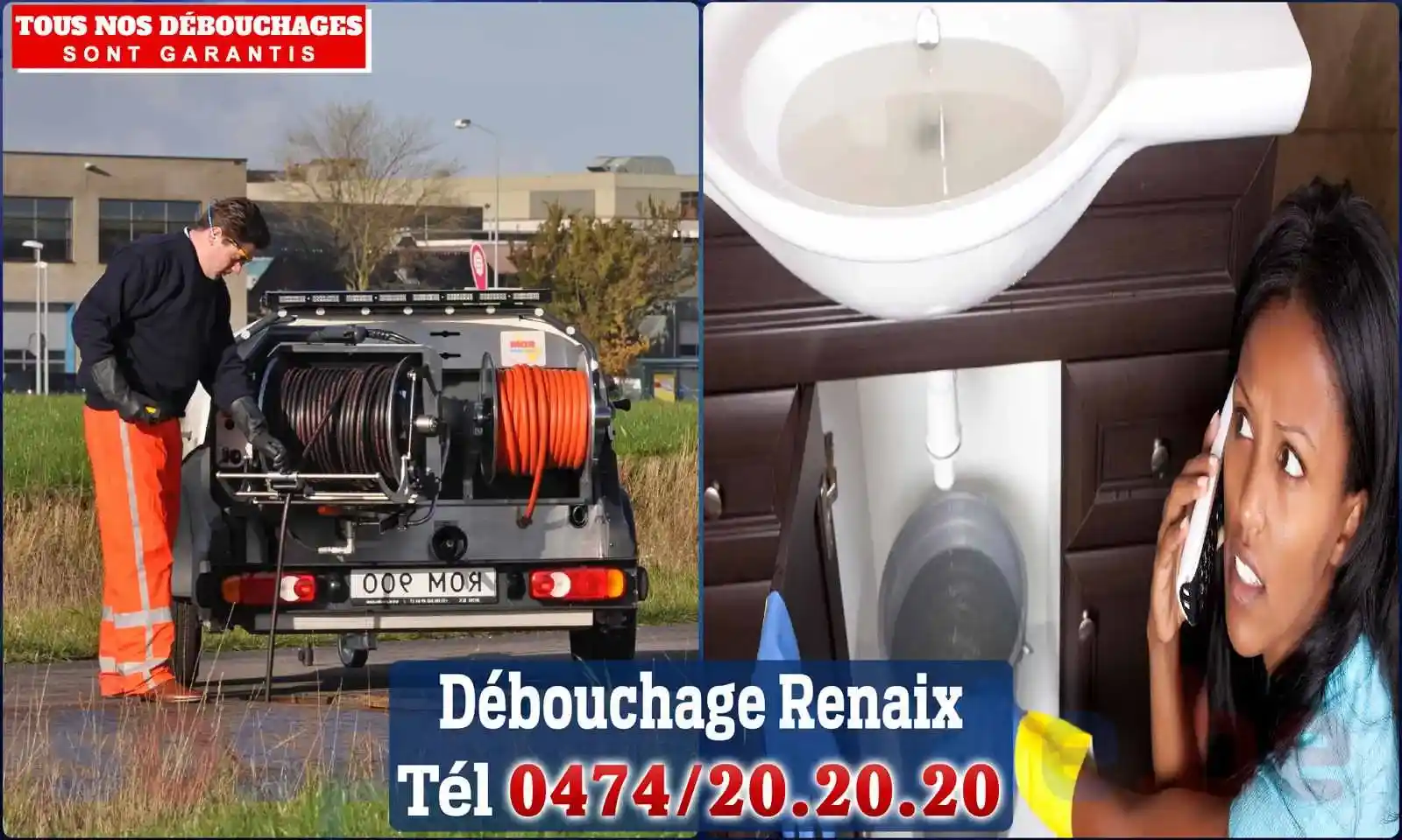 Débouchage canalisation Renaix (Ronse) - SOS Plomberie