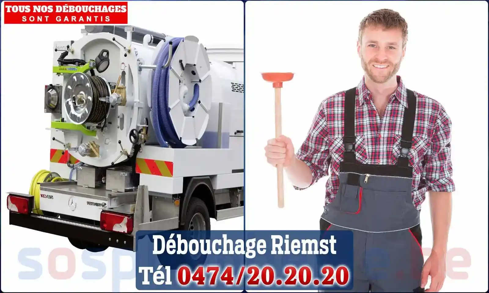 Débouchage canalisation Riemst - SOS Plomberie