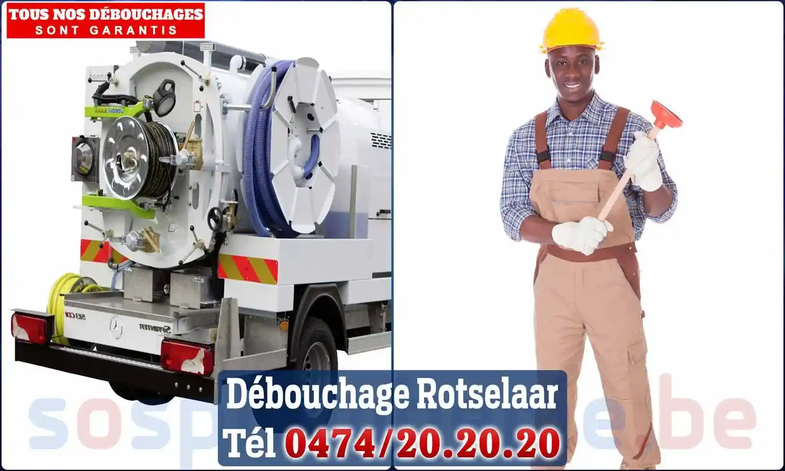 Débouchage canalisation Rotselaar - SOS Plomberie