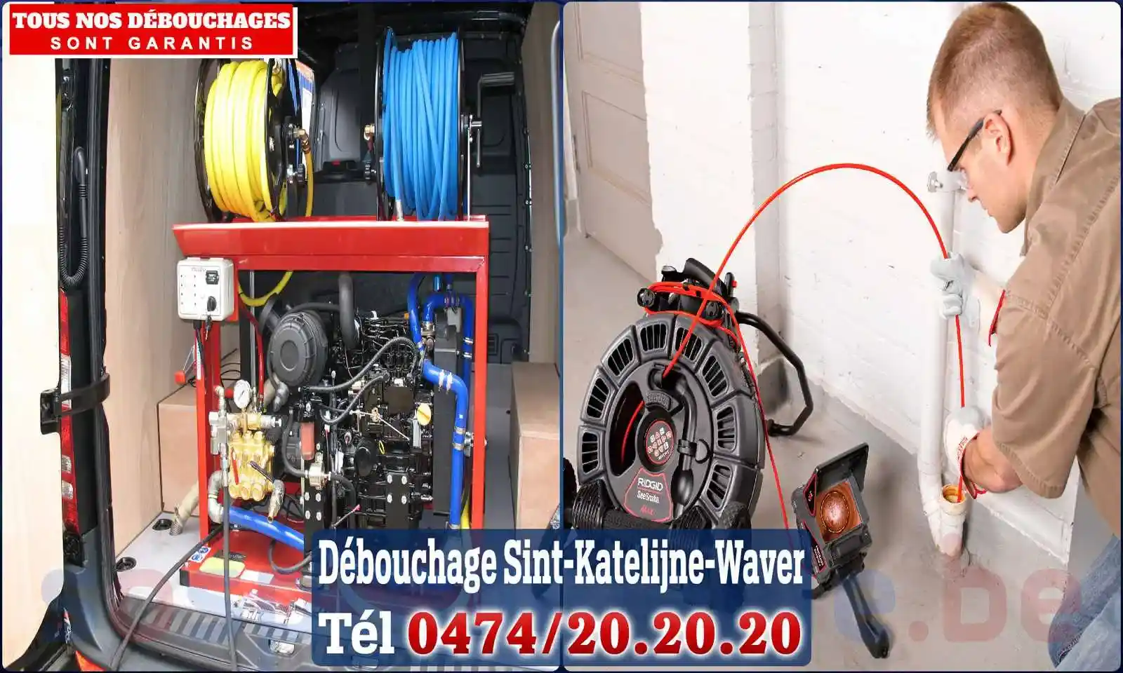 Débouchage canalisation Sint Katelijne Waver - SOS Plomberie