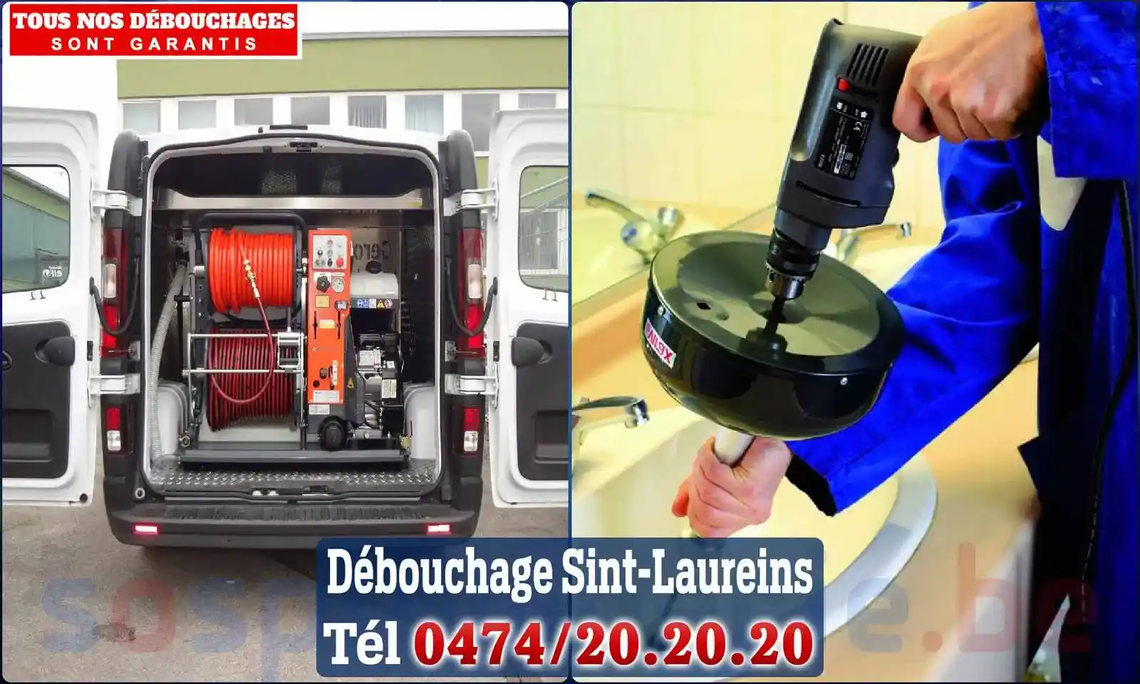 Débouchage canalisation Sint-Laureins - SOS Plomberie