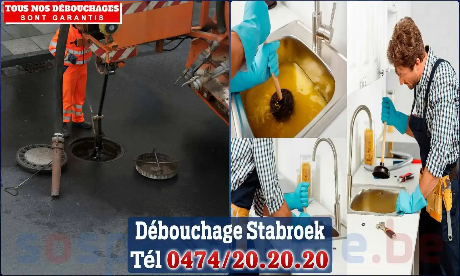 Débouchage canalisation Stabroek - SOS Plomberie