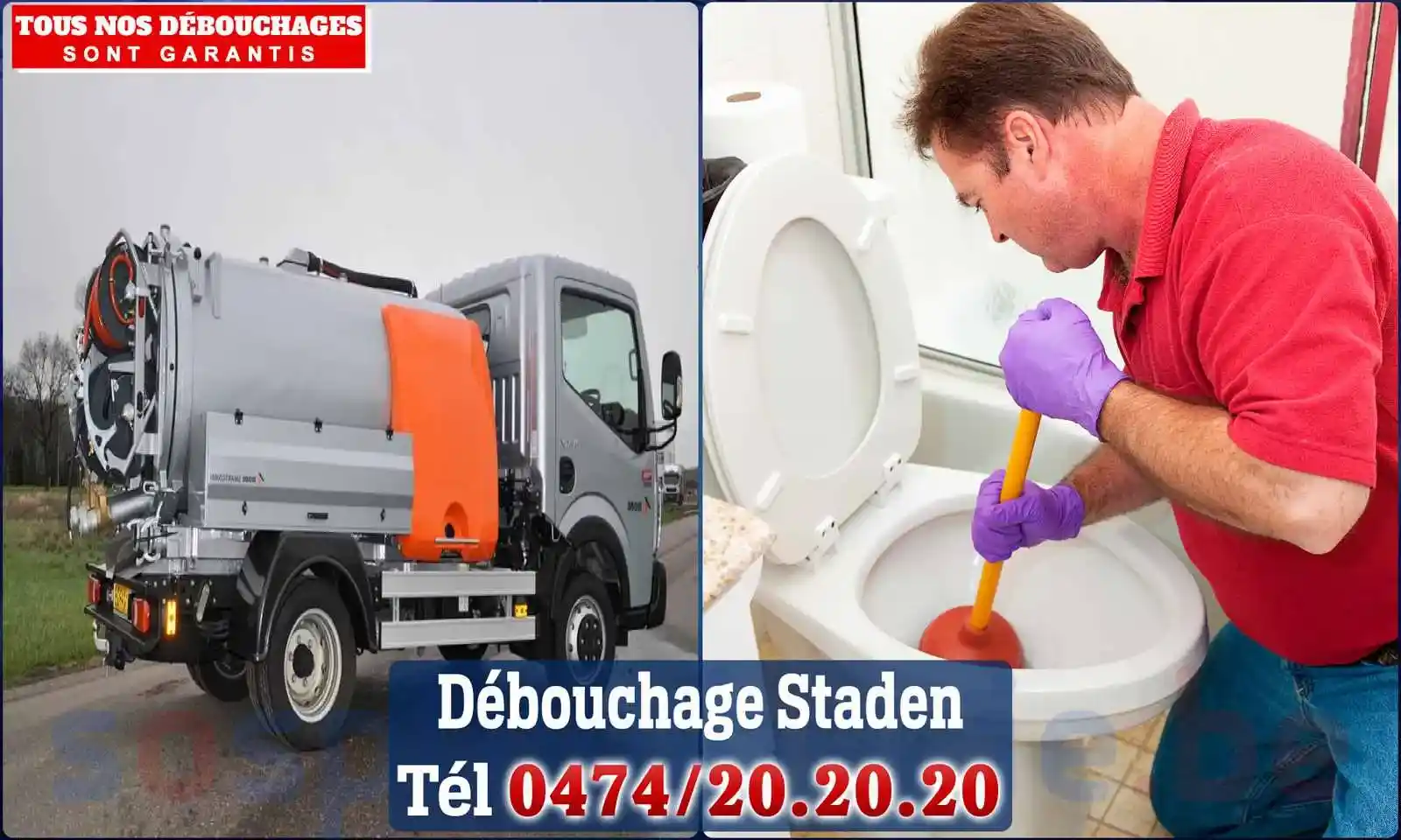 Débouchage canalisation Staden - SOS Plomberie