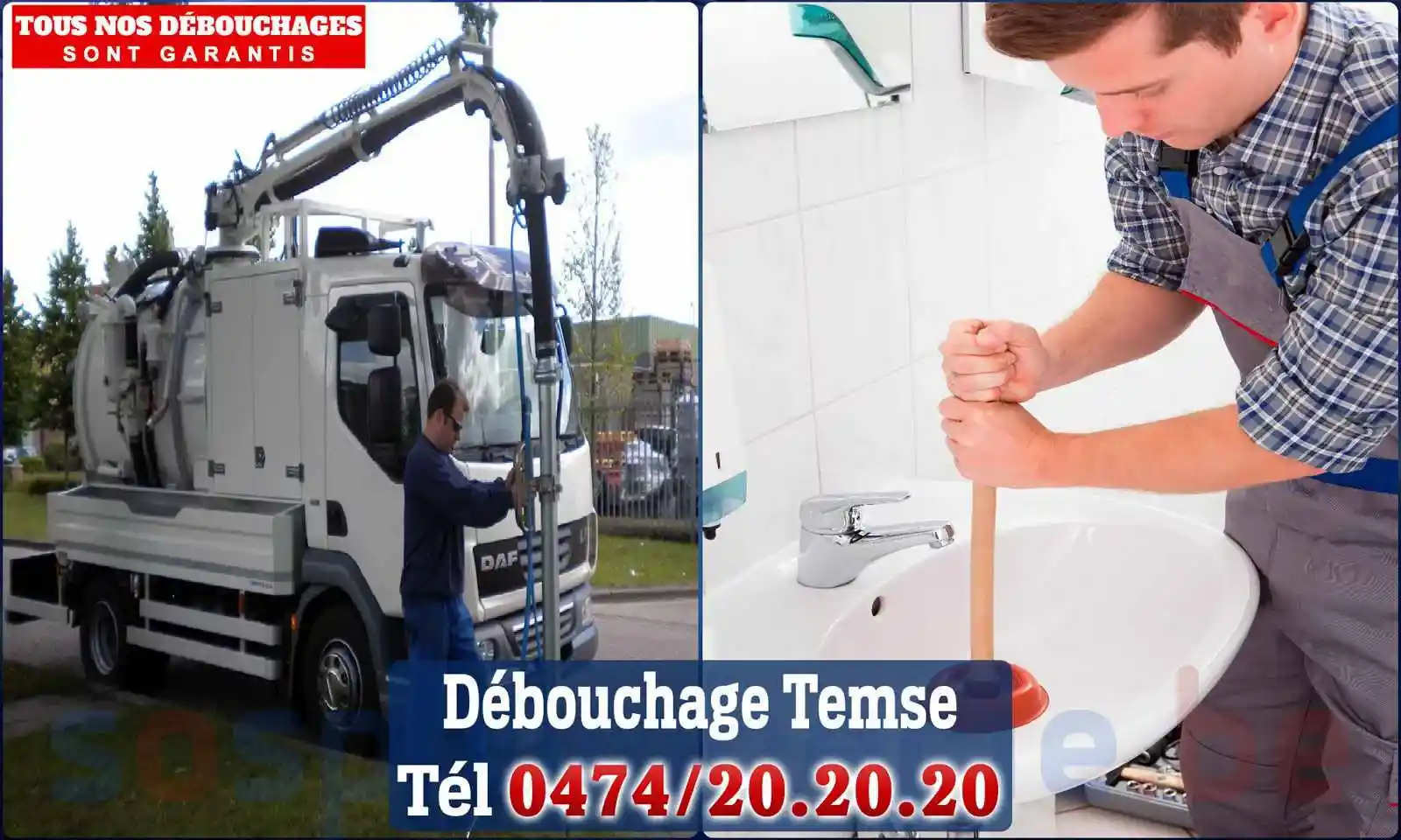 Débouchage canalisation Temse - SOS Plomberie