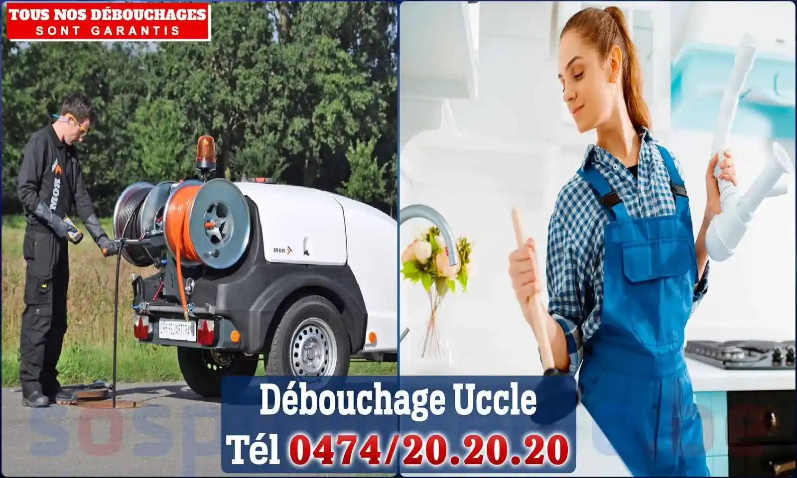 Débouchage canalisation Uccle - SOS Plomberie