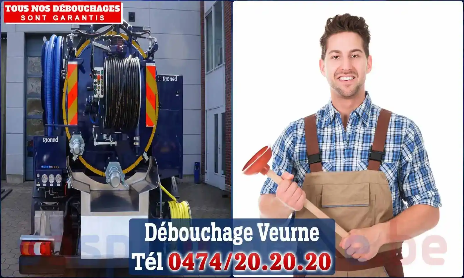 Débouchage canalisation Veurne - SOS Plomberie