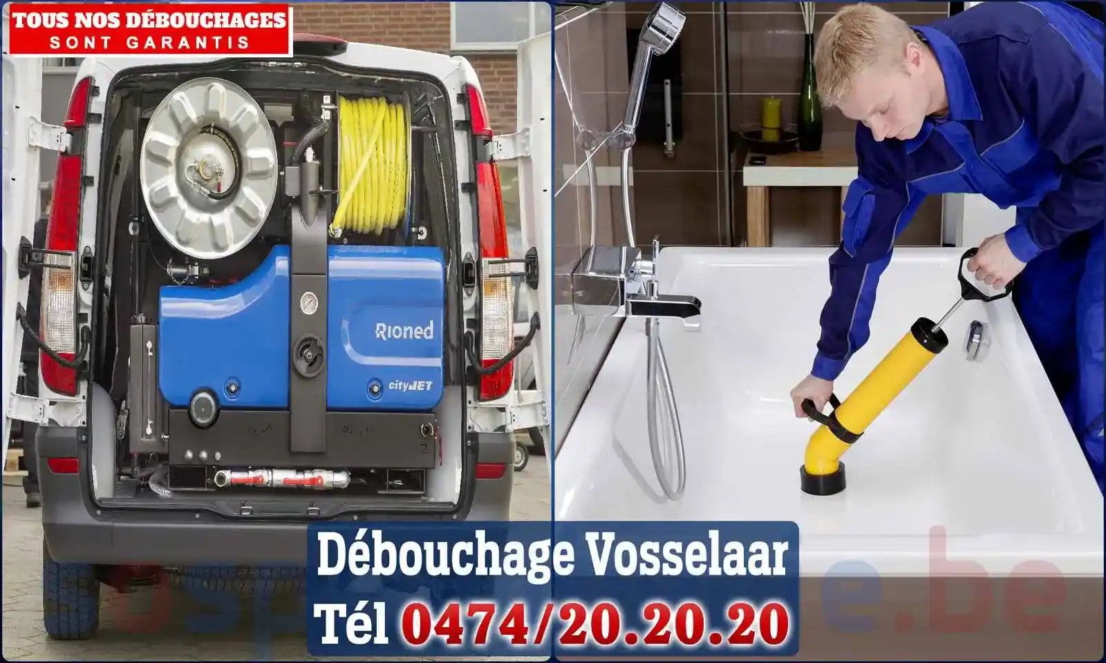 Débouchage canalisation Vosselaar - SOS Plomberie