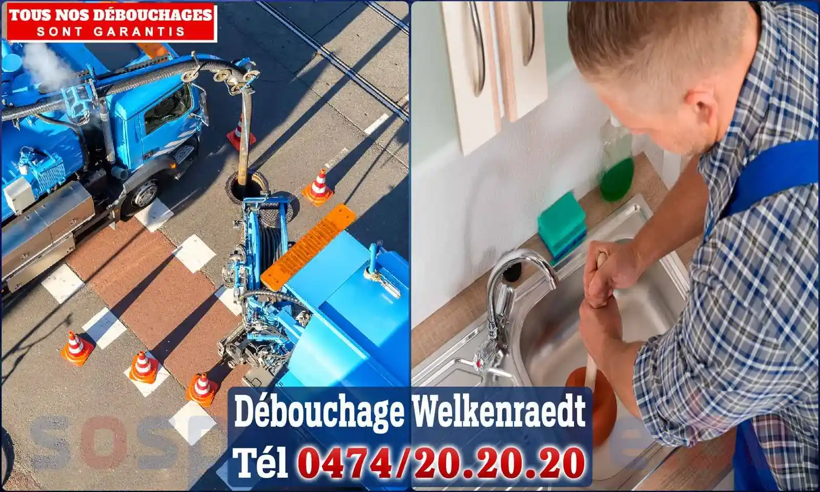 Débouchage canalisation Welkenraedt - SOS Plomberie