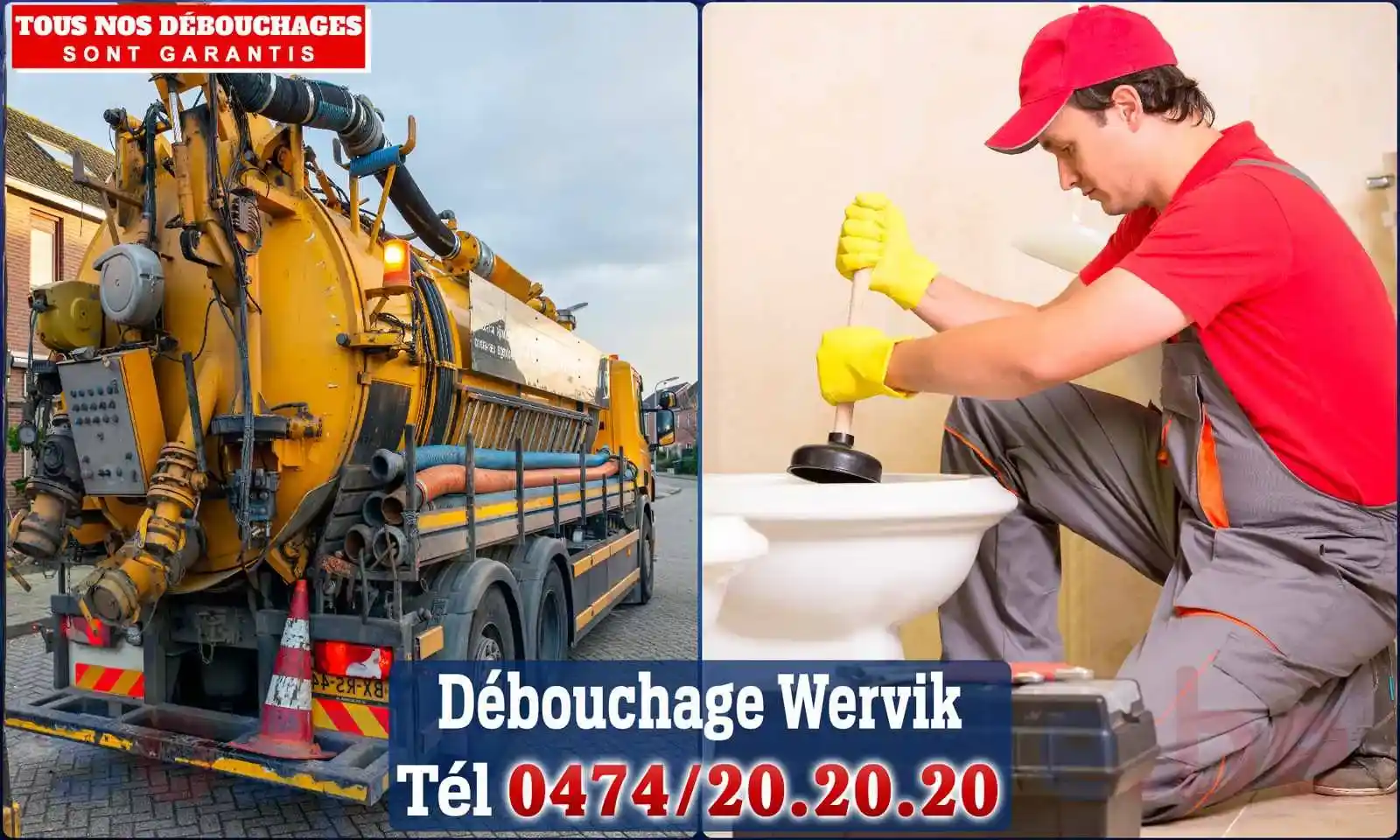 Débouchage canalisation Wervik - SOS Plomberie