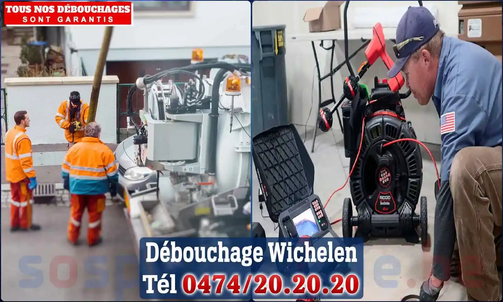 Débouchage canalisation Wichelen - SOS Plomberie