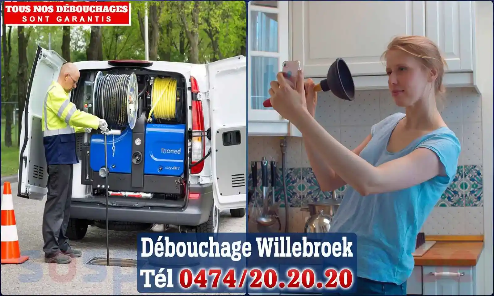 Débouchage canalisation Willebroek - SOS Plomberie