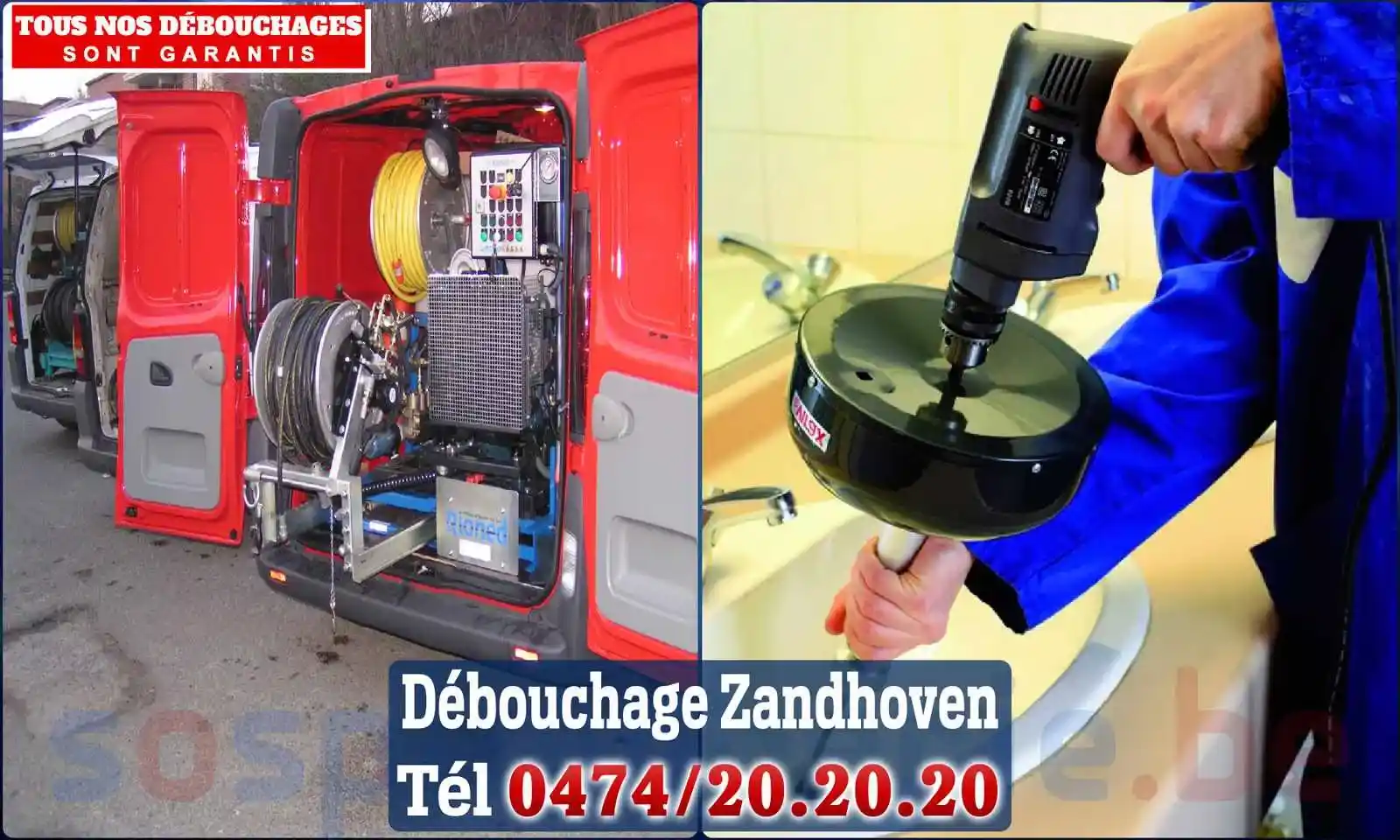 Débouchage canalisation Zandhoven - SOS Plomberie