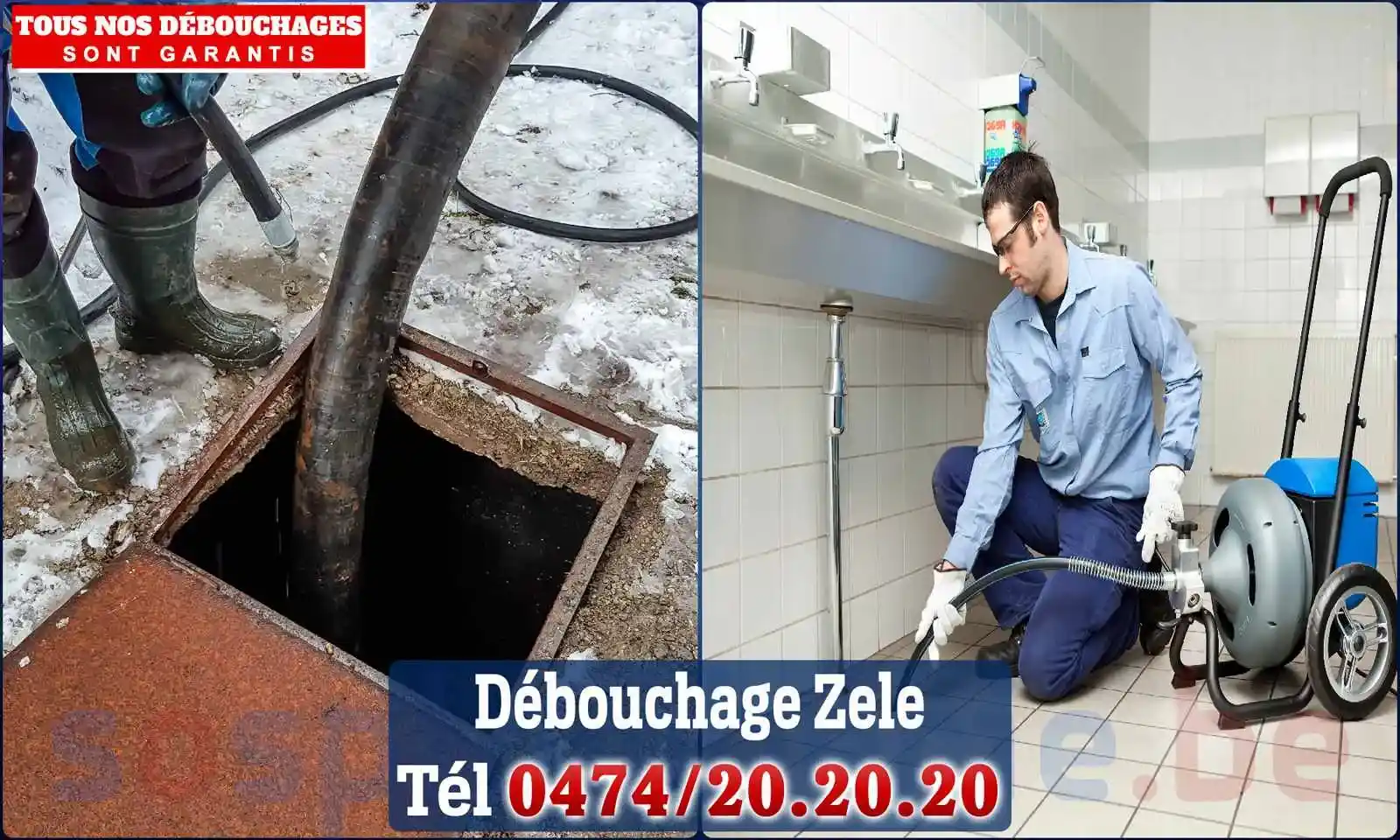 Débouchage canalisation Zele - SOS Plomberie
