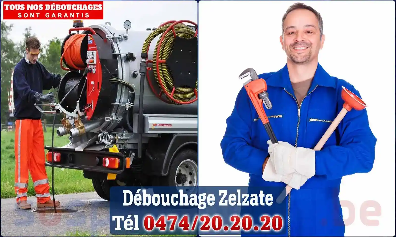 Débouchage canalisation Zelzate - SOS Plomberie
